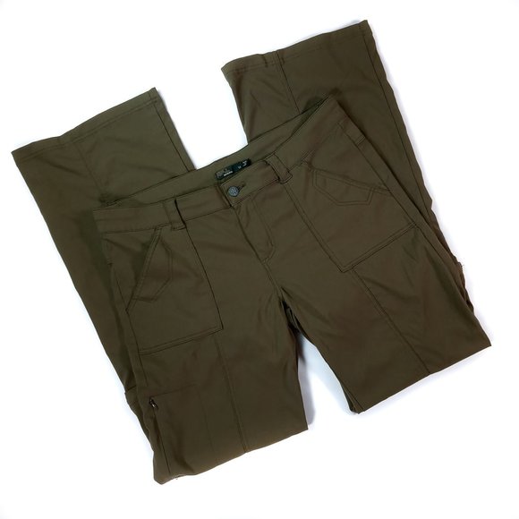 Prana Drab Green Convertible Pants size 14 - Picture 1 of 7